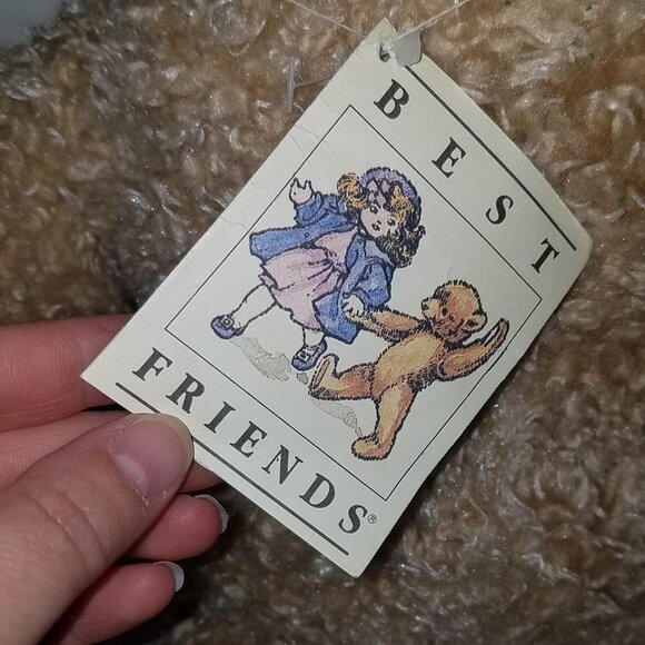 VTG Yangjee Tan Teddy Bear Plush Curly Fuzzy Brown - Picture 4 of 11